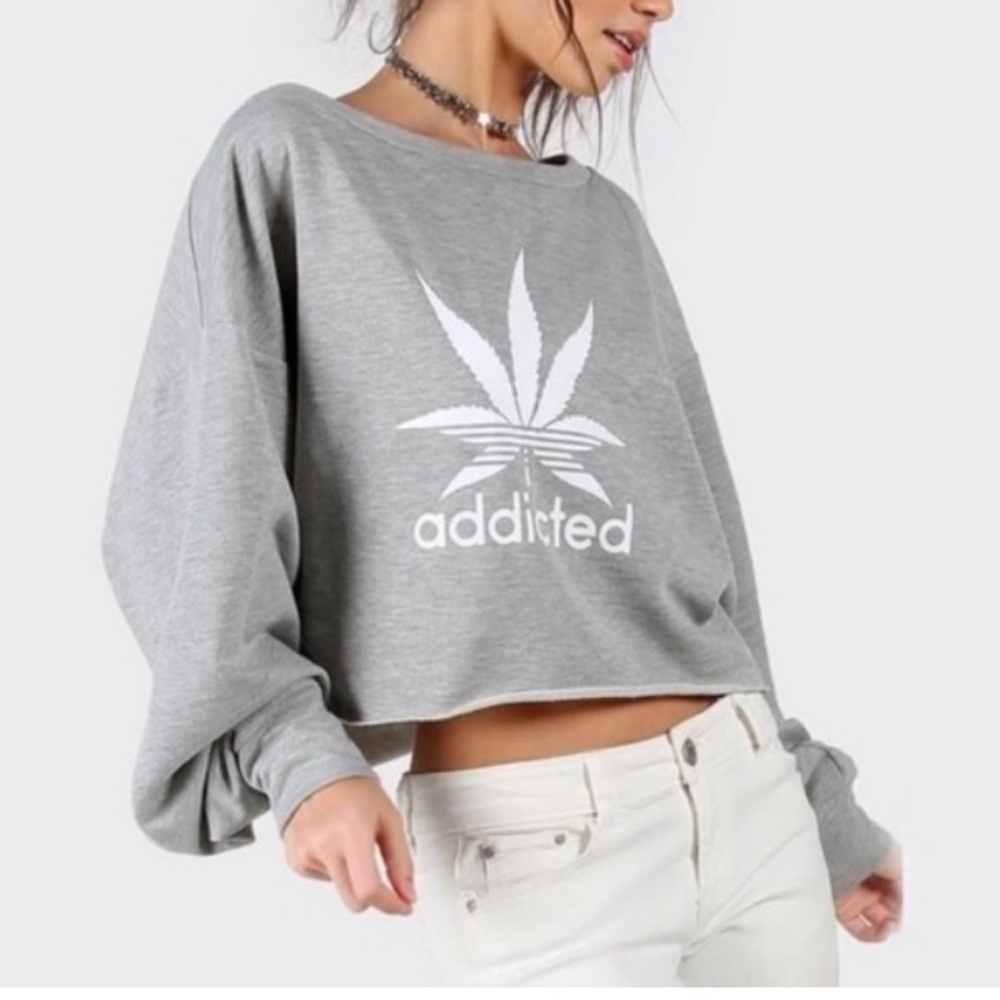 NEW CROPPED OVERSIZED 420 SWEATSHIRT